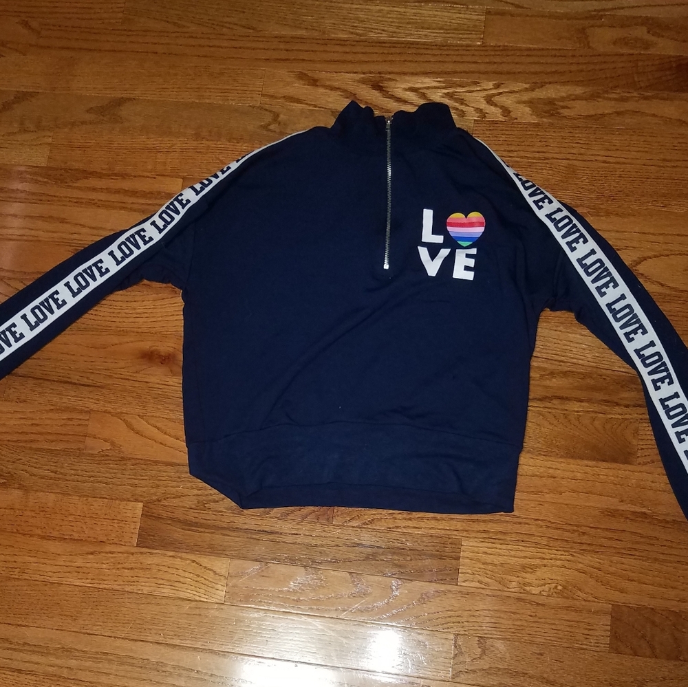 A turtle neck zip up